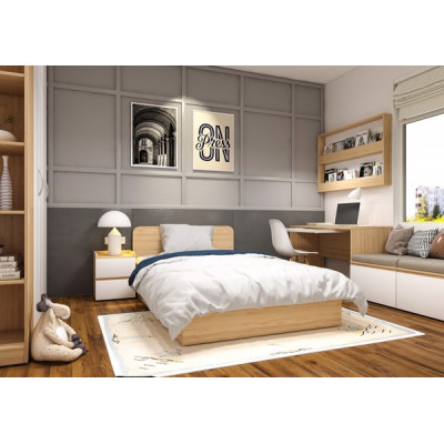 Giường ngủ gỗ rộng 1.2m NT190 JG01