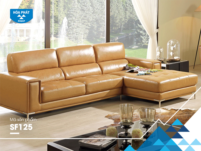 Ghế sofa phòng khách đệm PVC hiện đại SF125A-PVC