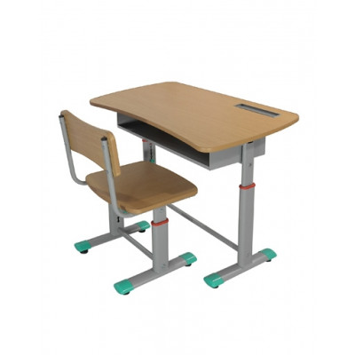 Bộ bàn ghế học sinh khung sắt mặt gỗ NT190 BHS03-V