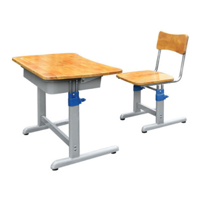 Bộ bàn ghế học sinh hòa phát khung sắt mặt gỗ BHS20-4