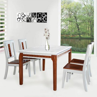 Mẫu bàn ghế phòng ăn bằng gỗ hiện đại BA116 + 4GA116