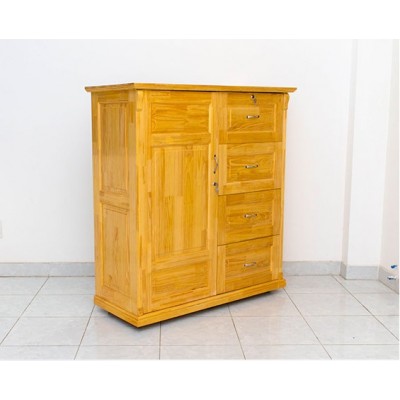Tủ đựng quần áo thấp bằng gỗ tự nhiên TQA06