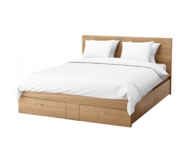 Giường ngủ gỗ có ngăn kéo rộng 1m4 GCN16