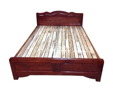 Giường ngủ đơn gỗ cao su rộng 1m GTN10