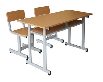 Bộ bàn ghế học sinh cấp 2 và 3 có 2 chỗ ngồi BHS110-4G