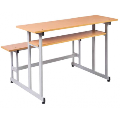 Bộ bàn ghế học sinh cấp 2 và 3 khung sắt mặt gỗ BSV102G