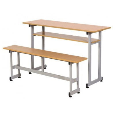 Bộ bàn ghế học sinh cấp 2 và 3 khung sắt mặt gỗ BSV101