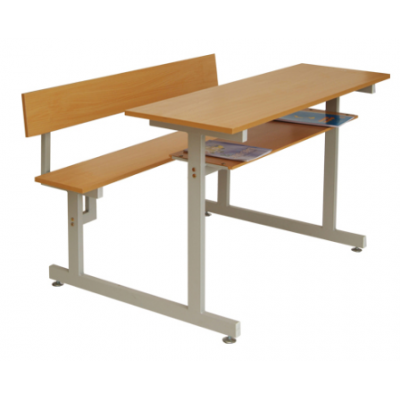 Bộ bàn ghế học sinh cấp 2 và 3 khung sắt mặt gỗ BSV105TG