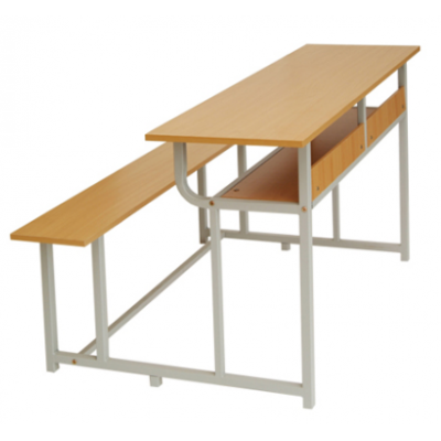 Bộ bàn ghế học sinh cấp 2 và 3 khung sắt mặt gỗ BSV107G