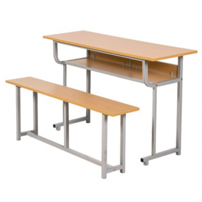 Bộ bàn ghế học sinh cấp 2 và 3 có tựa khung sắt mặt gỗ BSV104