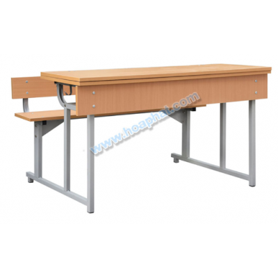 Bộ bàn ghế học sinh cấp 2 và 3 khung sắt mặt gỗ BBT102CG