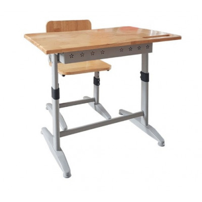 Bộ bàn ghế học sinh xuân hòa chân sắt mặt gỗ BHS-14-07CS