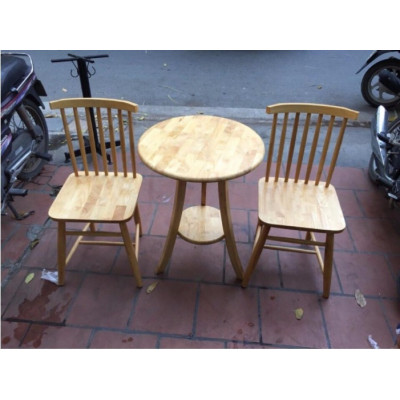 Bàn ghế cafe mặt gỗ  BGCFG01