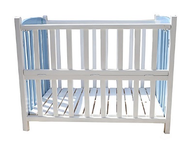 Cũi giường ngủ cho bé sơn xanh trắng CUI13