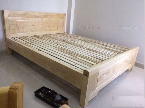 Giường ngủ gỗ sồi trắng 1m8x2m cao cấp GGN11