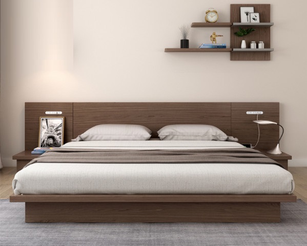 Giường ngủ Nhật Bản đẹp giá rẻ rộng 1m6 GCN57