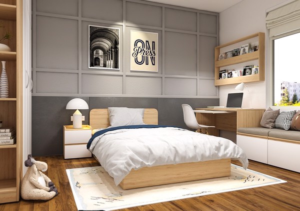 Giường ngủ gỗ rộng 1.2m NT190 JG01