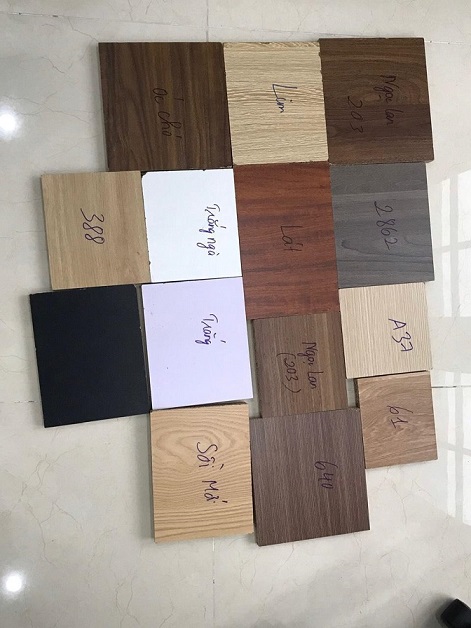 Bảng mẫu màu gỗ công nghiệp 